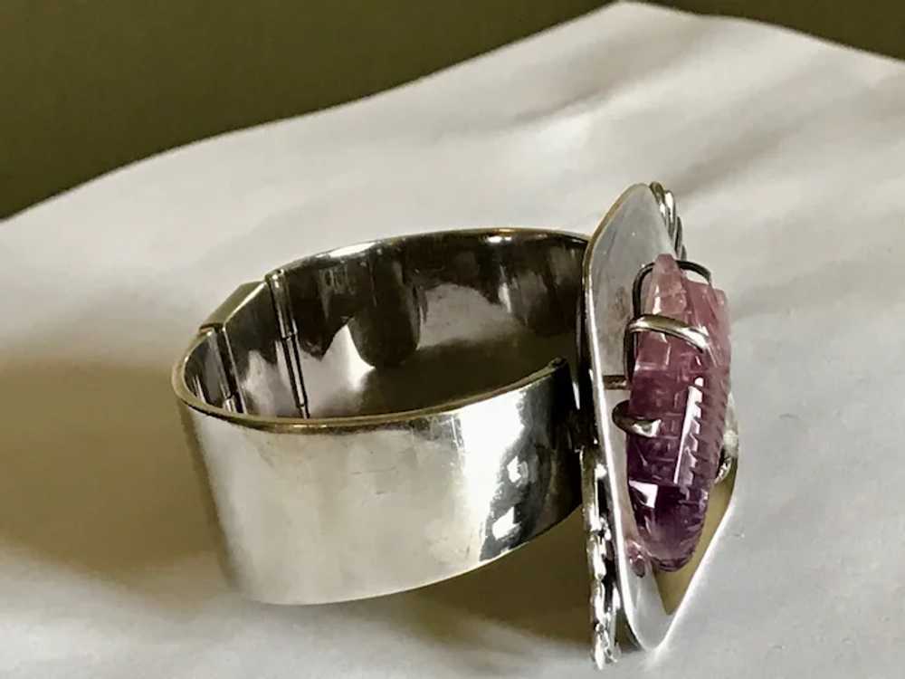 Mid Century Modern Mexican Silver Seahorse Bracel… - image 5