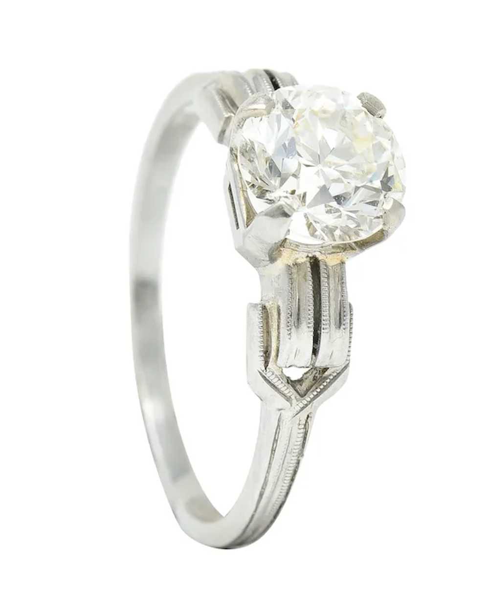 Jabel Art Deco 1.36 CTW Diamond 18 Karat White Go… - image 10