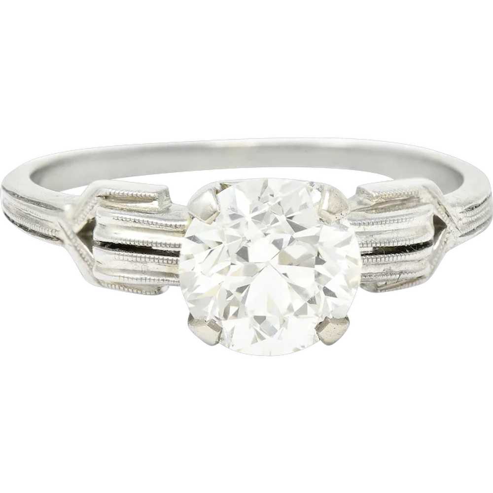 Jabel Art Deco 1.36 CTW Diamond 18 Karat White Go… - image 1