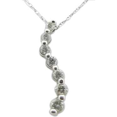 Romantic .24ctw Diamond Journey Pendant Necklace 1