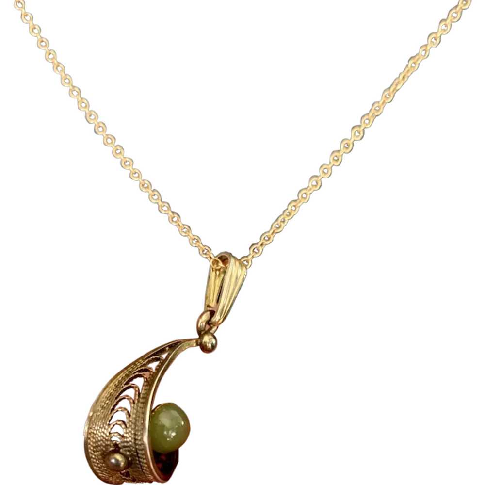 Sorrento Sterling Jade Pendant - image 1