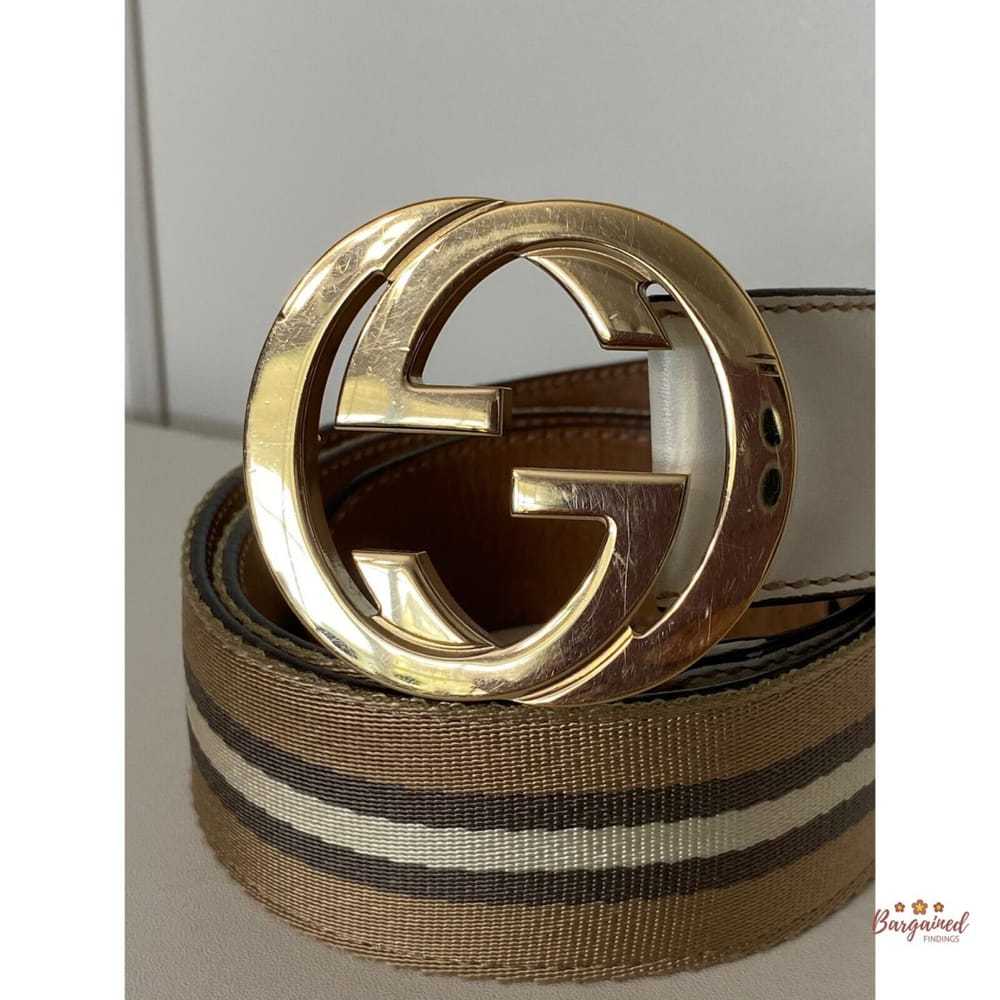 Gucci Interlocking Buckle leather belt - image 5