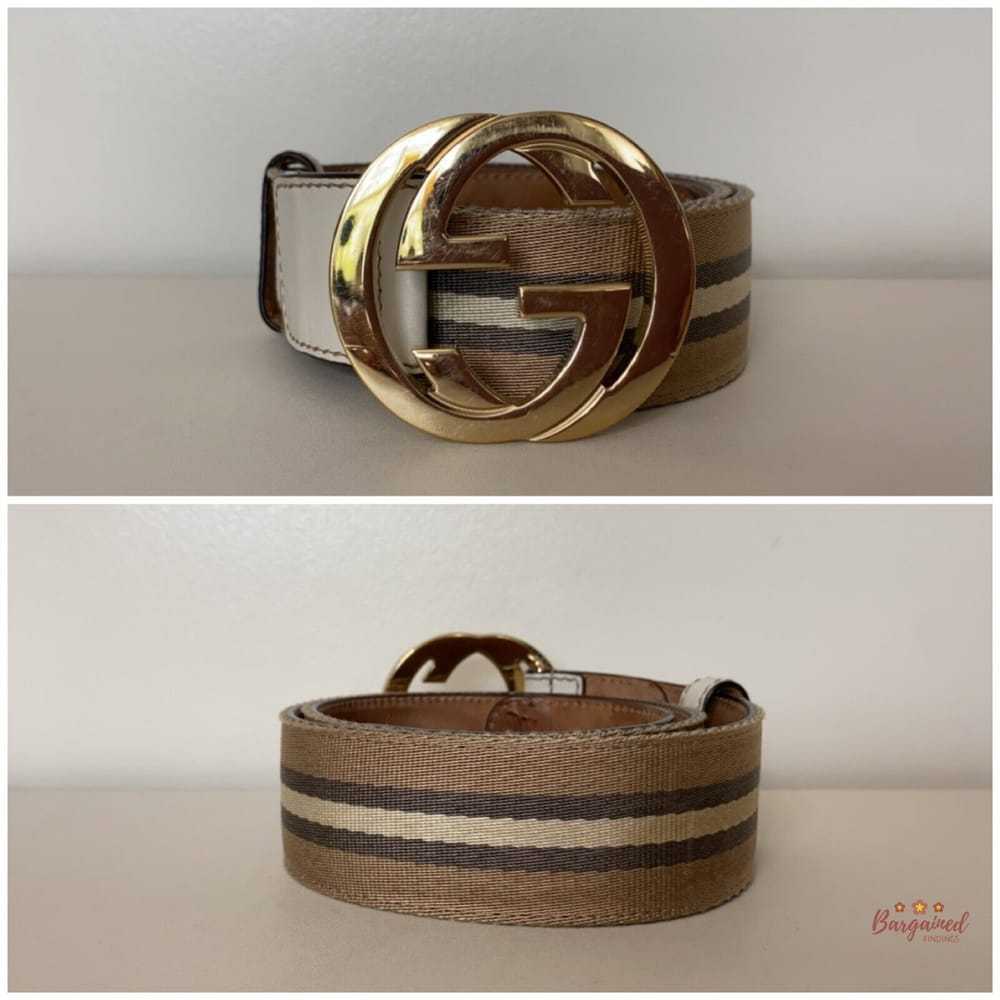 Gucci Interlocking Buckle leather belt - image 6