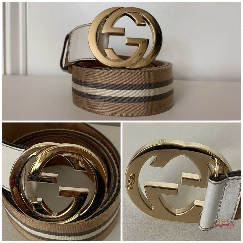 Gucci Interlocking Buckle leather belt - image 8