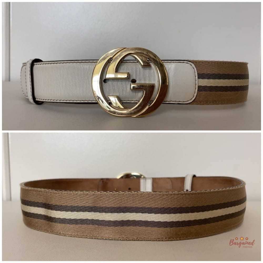 Gucci Interlocking Buckle leather belt - image 9