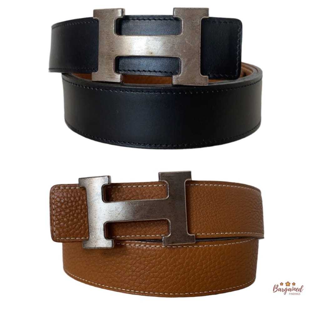 Hermès H leather belt - image 2