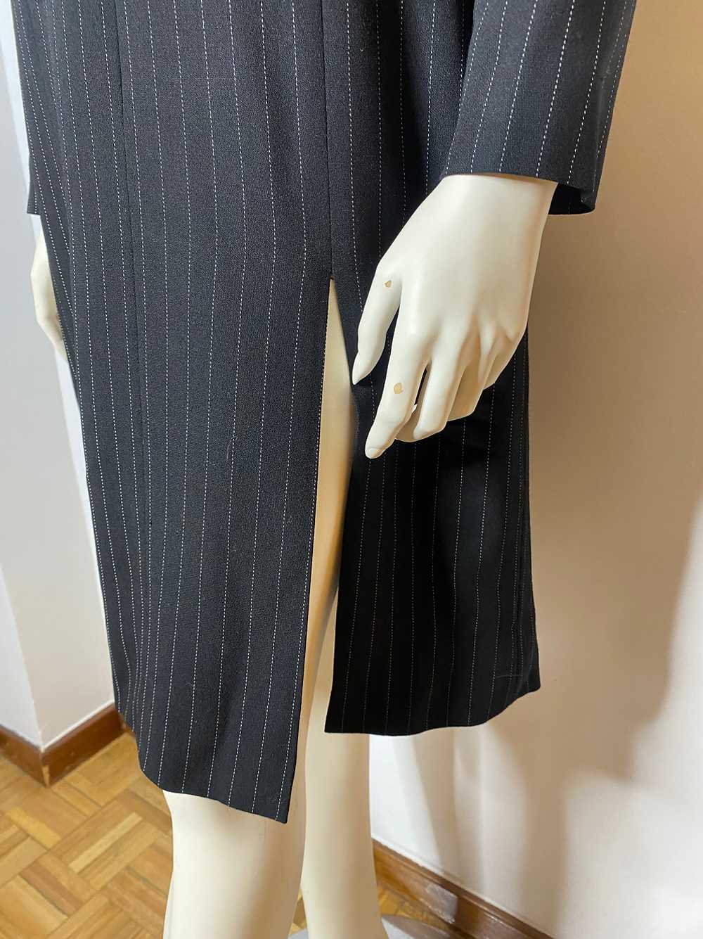 Yves Saint Laurent black striped dress - image 6