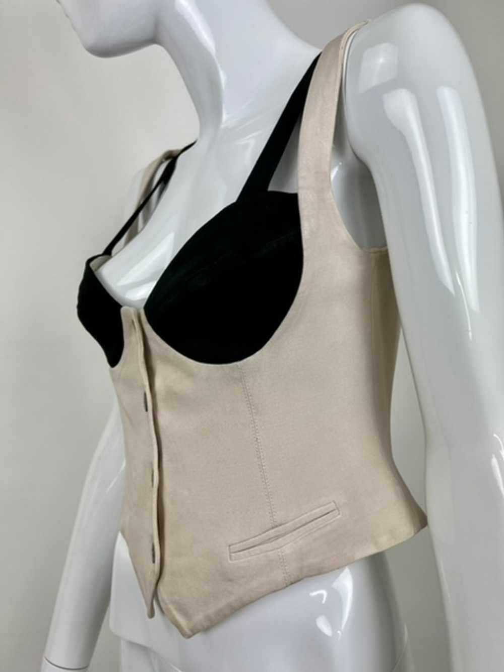 Ozbek Black Bra Cup Tailored Waistcoat Bustier - image 5