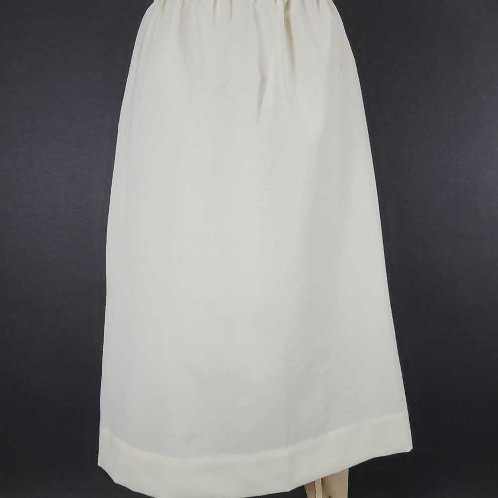 70s/80s Cream Button Front A-Line Skirt - image 11