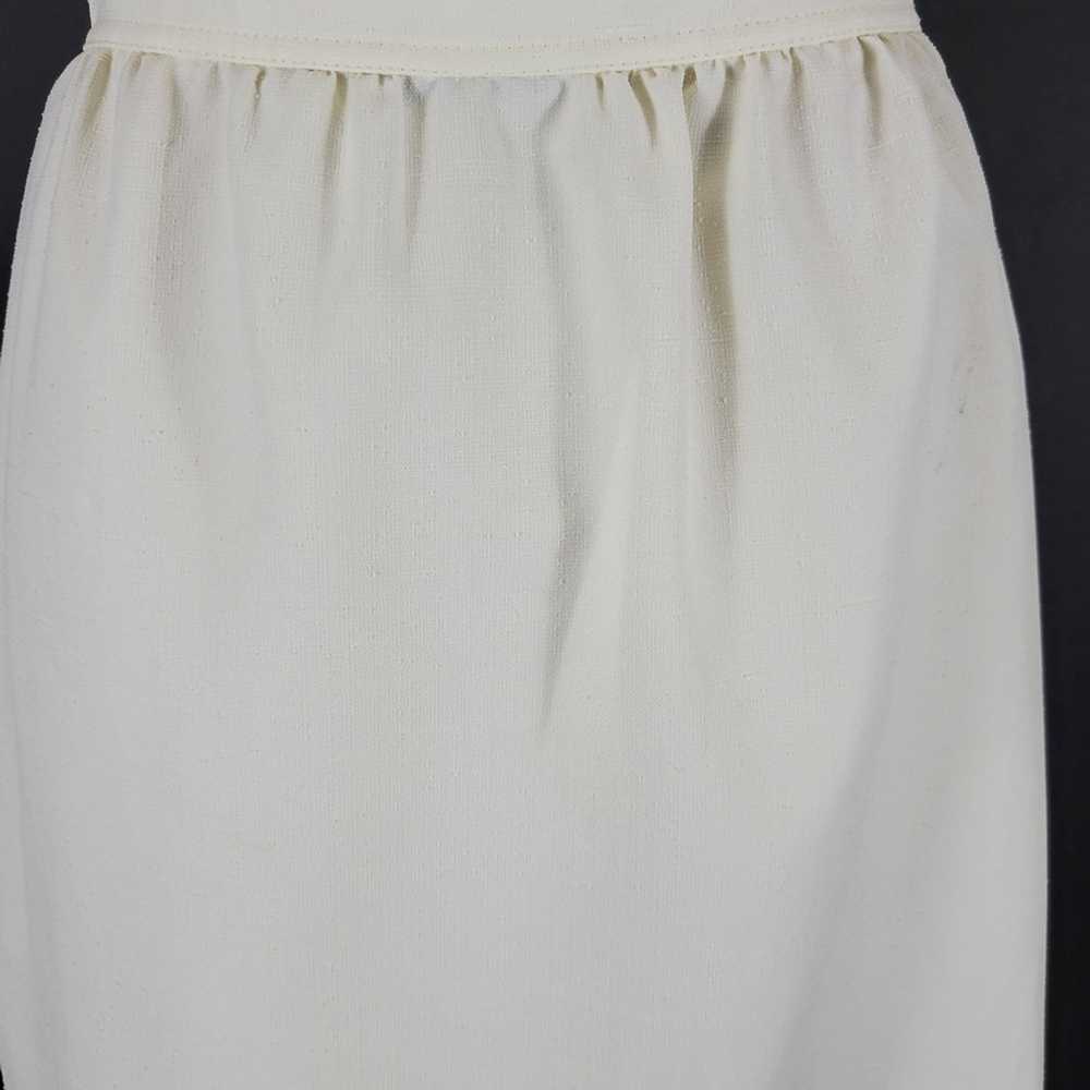 70s/80s Cream Button Front A-Line Skirt - image 12