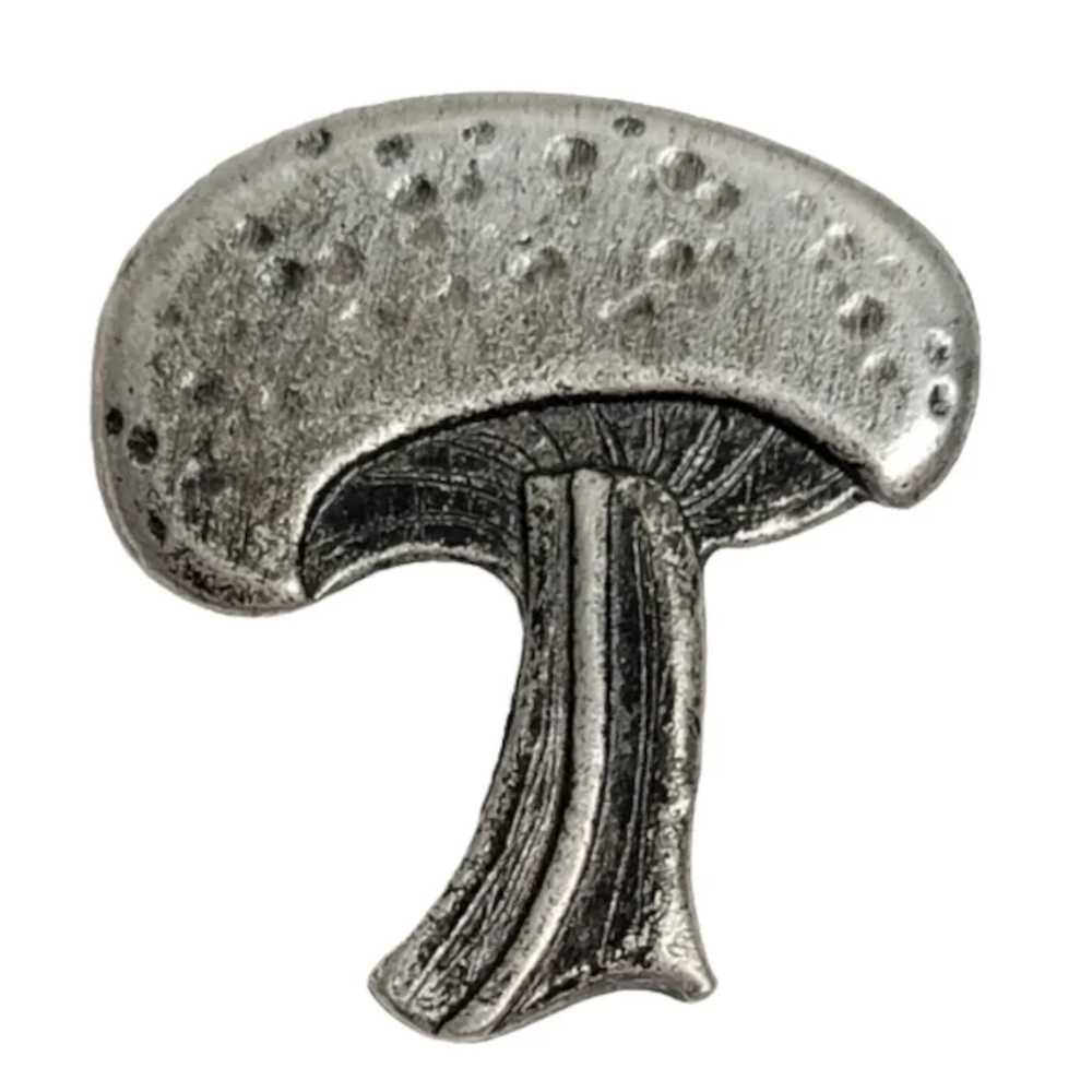 Metzke Pewter Toadstool/Mushroom Pin Brooch, Sign… - image 5