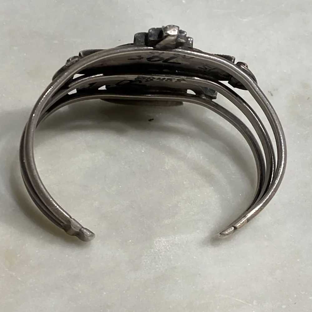 Small Vintage Zuni Knife Wing Bracelet - image 2