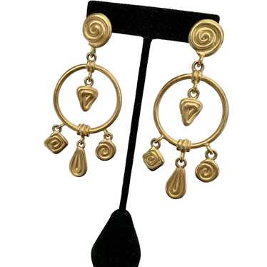 Gold Tone Chandelier Earrings