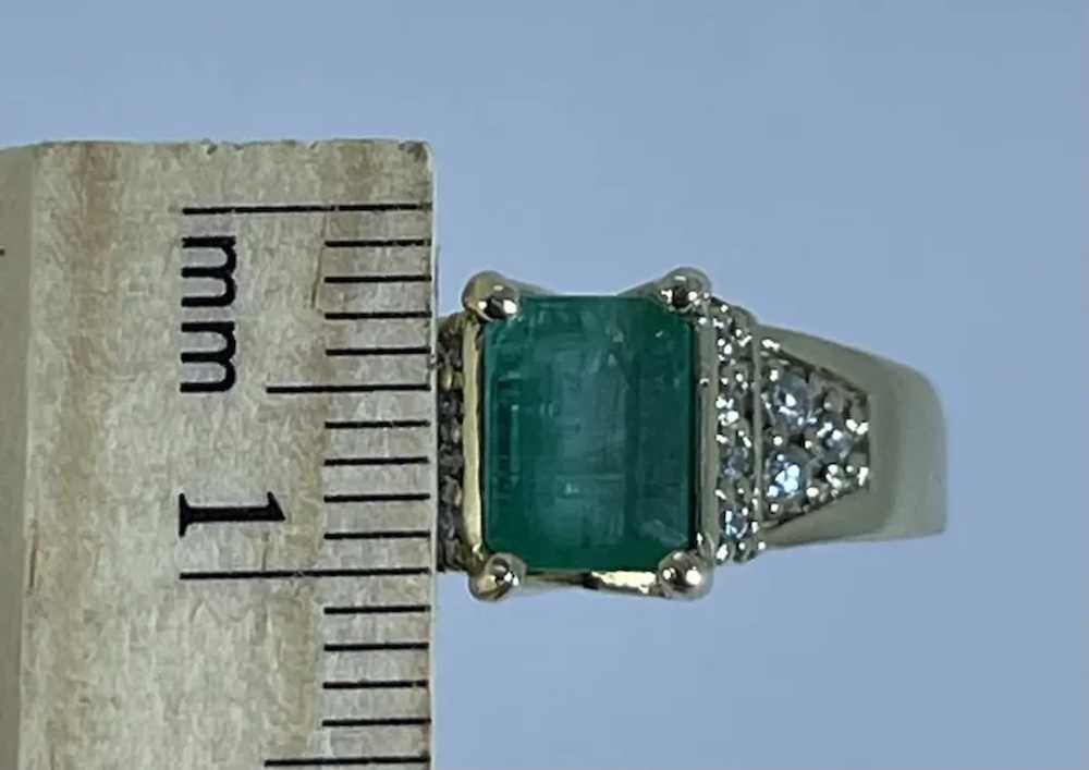 14k Emerald and Diamonds Ring, Free Resize - image 5
