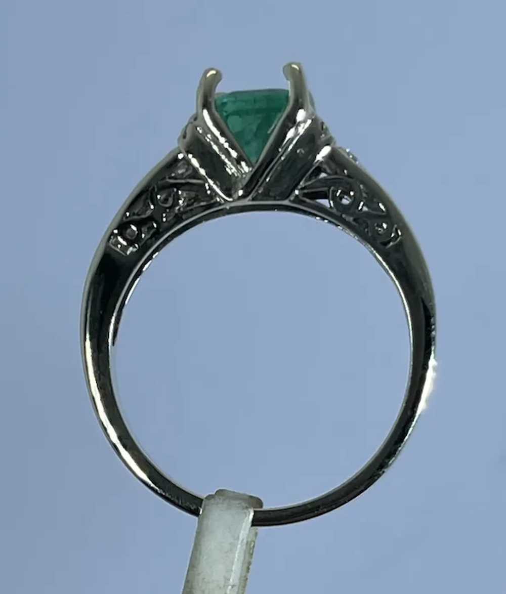14k Emerald and Diamonds Ring, Free Resize - image 6