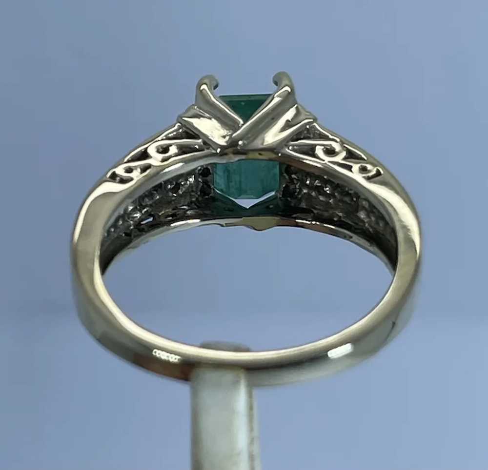 14k Emerald and Diamonds Ring, Free Resize - image 7