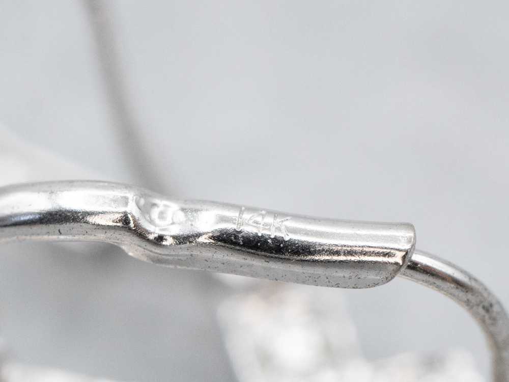 Sparkling Diamond Cross Drop Earrings - image 4