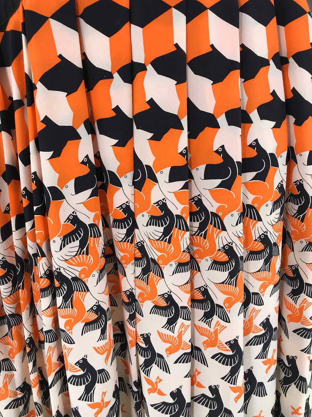 M C Escher Tessellated Print Silk Dress by Lorett… - image 4