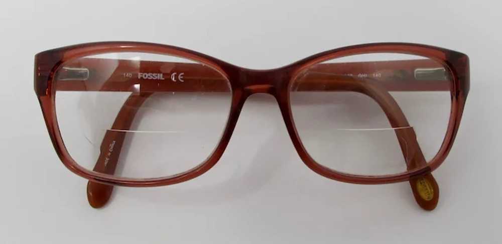 Fossil Red Rectangle Eyeglasses Frames Model 6022 - image 3