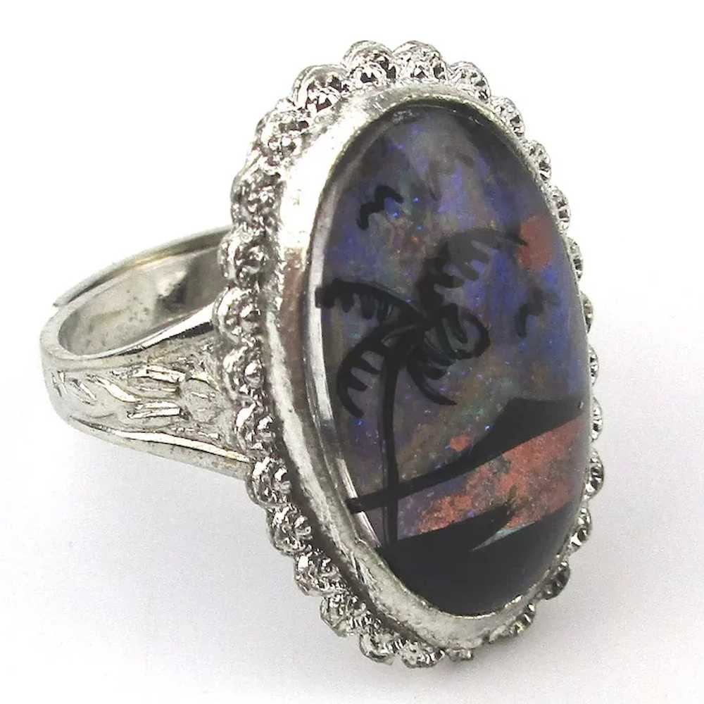 Vibrant 1950s Vintage Butterfly Wing Ring - image 2