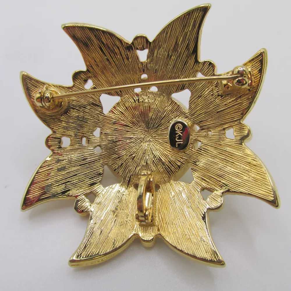 Wonderful Kenneth Jay Lane KJL Moghul Poured Glas… - image 5
