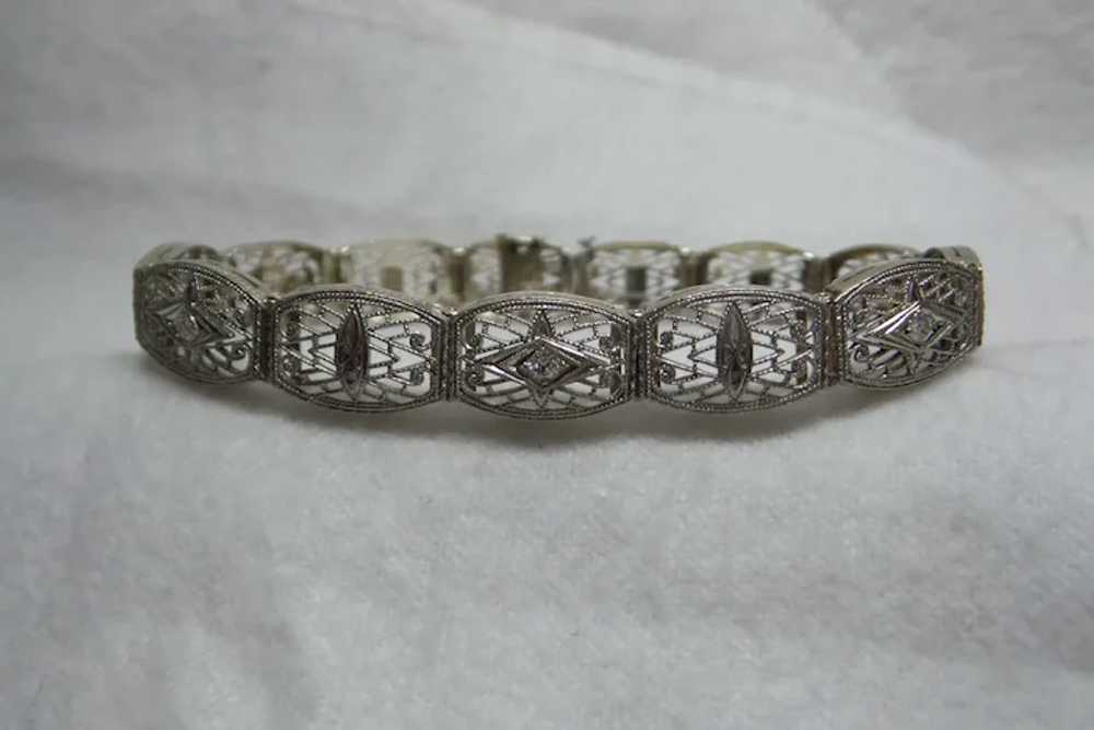 Antique Solid 14kt/Platinum Top Circa 1910 Filigr… - image 10