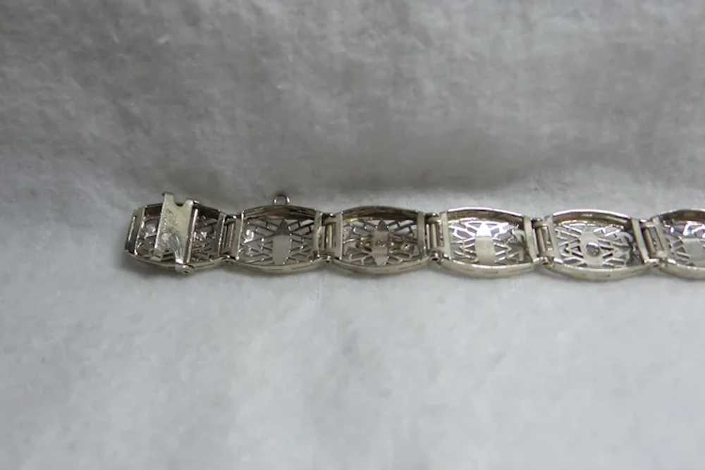 Antique Solid 14kt/Platinum Top Circa 1910 Filigr… - image 6