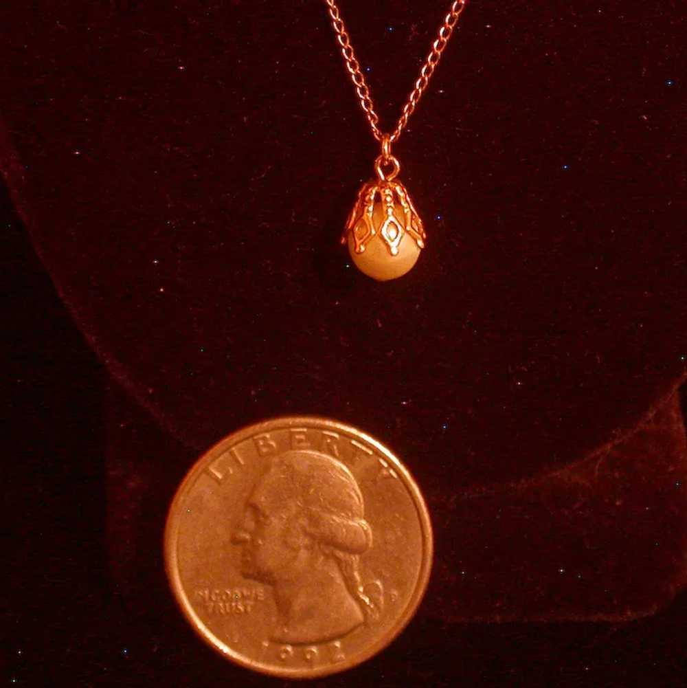 12K Gold Filled & Cultured Pearl Pendant Necklace - image 7