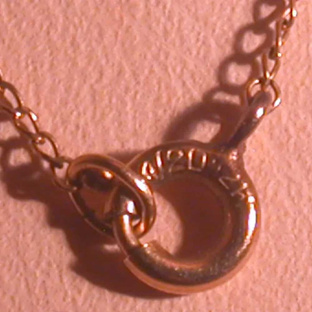 12K Gold Filled & Cultured Pearl Pendant Necklace - image 8