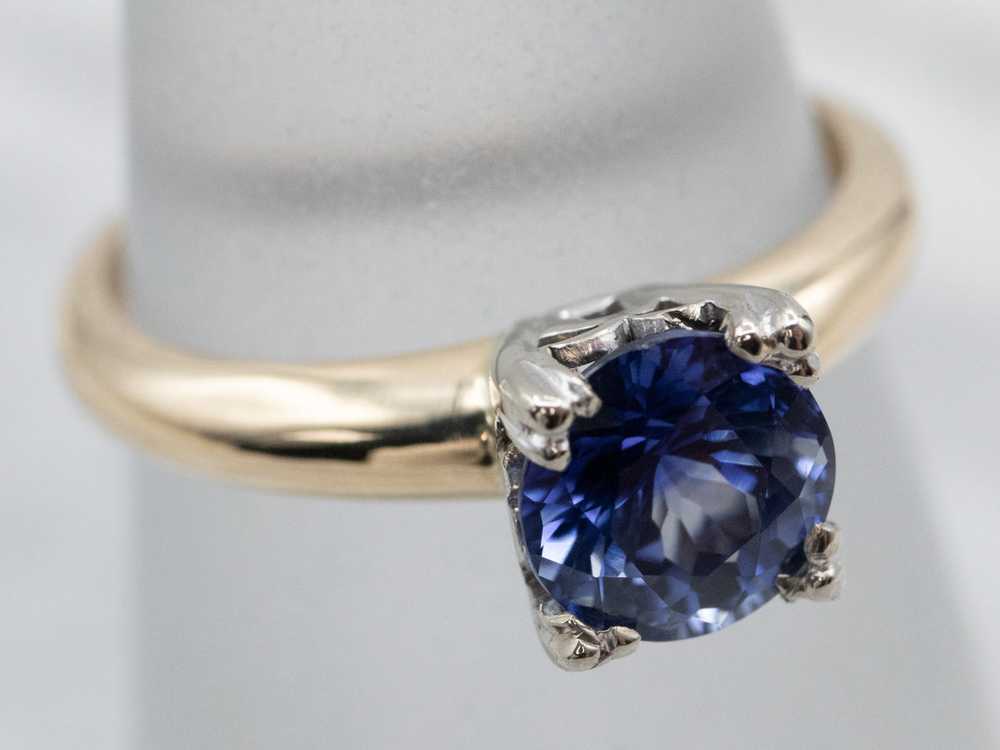 Classic Sapphire Solitaire Ring - image 3