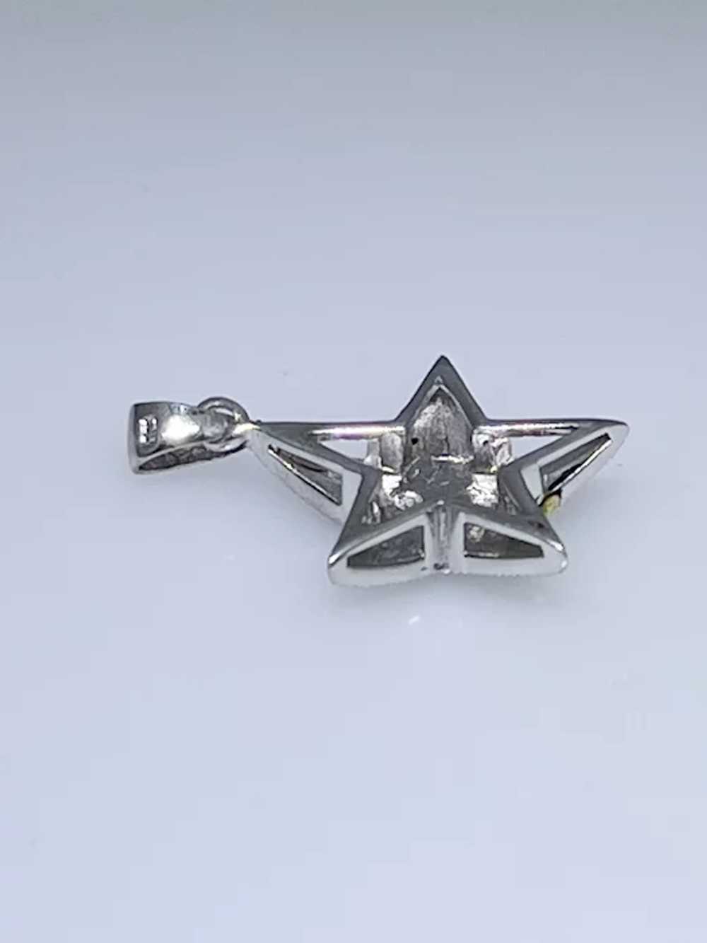 Sterling Silver Marcasite star pendant - image 6