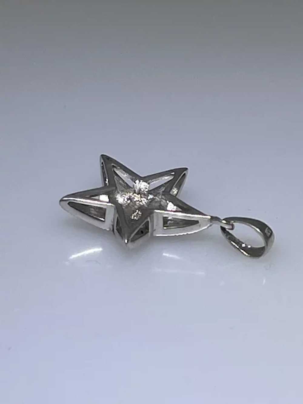 Sterling Silver Marcasite star pendant - image 7