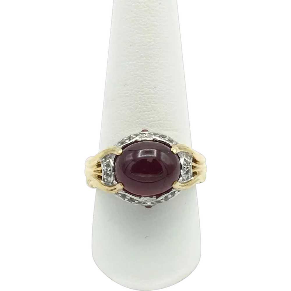 Cabochon Ruby Ring - Sterling Silver - image 1