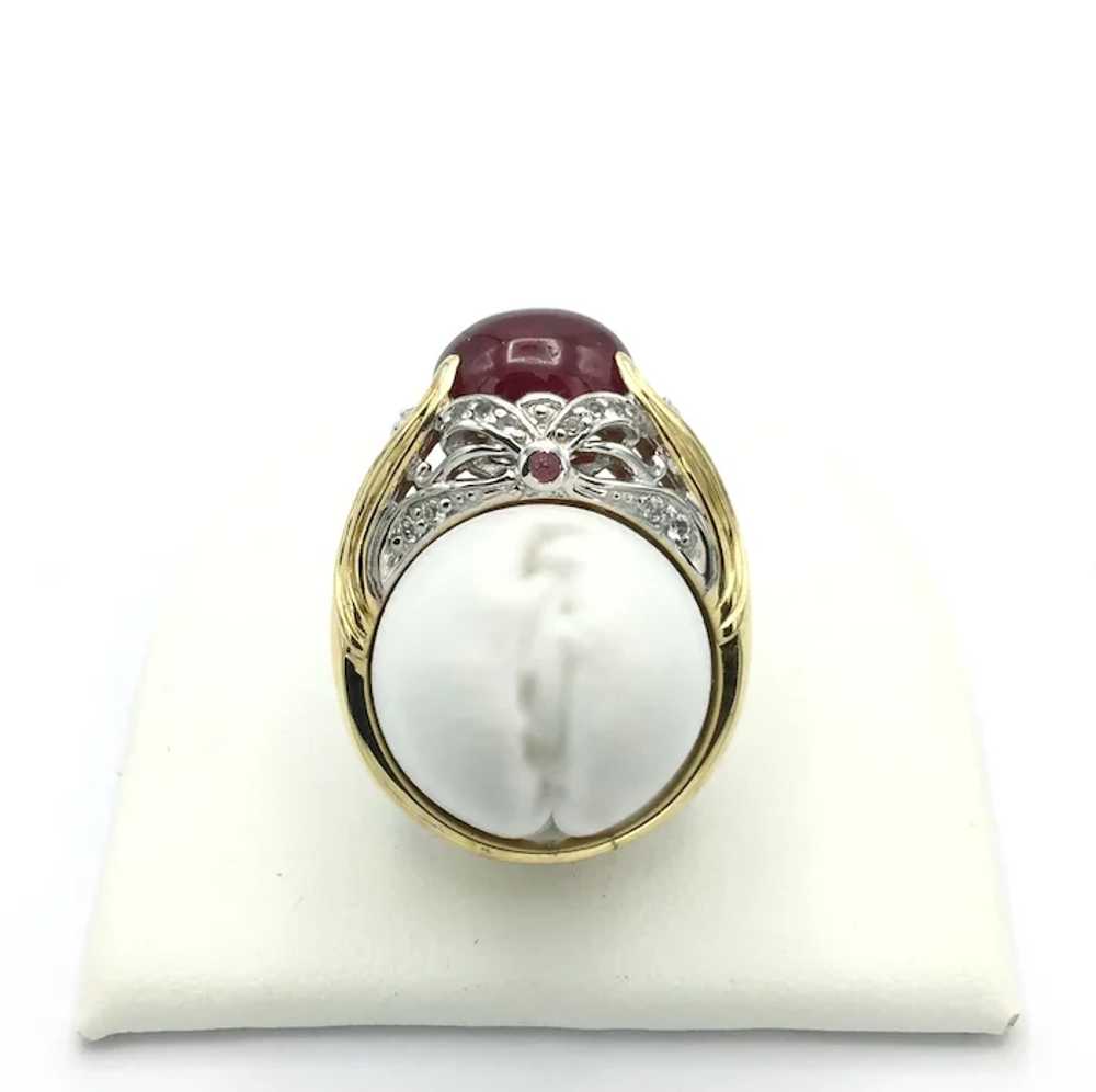 Cabochon Ruby Ring - Sterling Silver - image 4