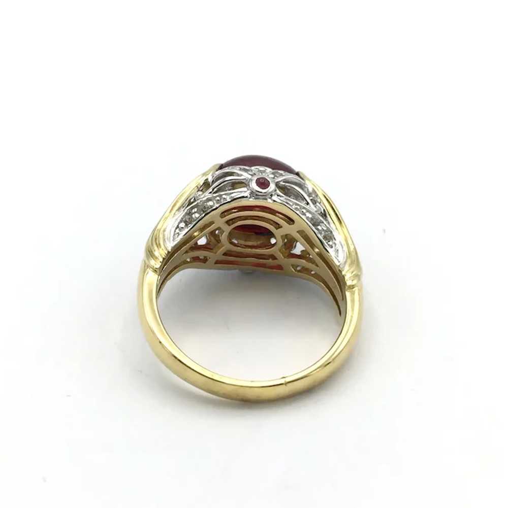 Cabochon Ruby Ring - Sterling Silver - image 5