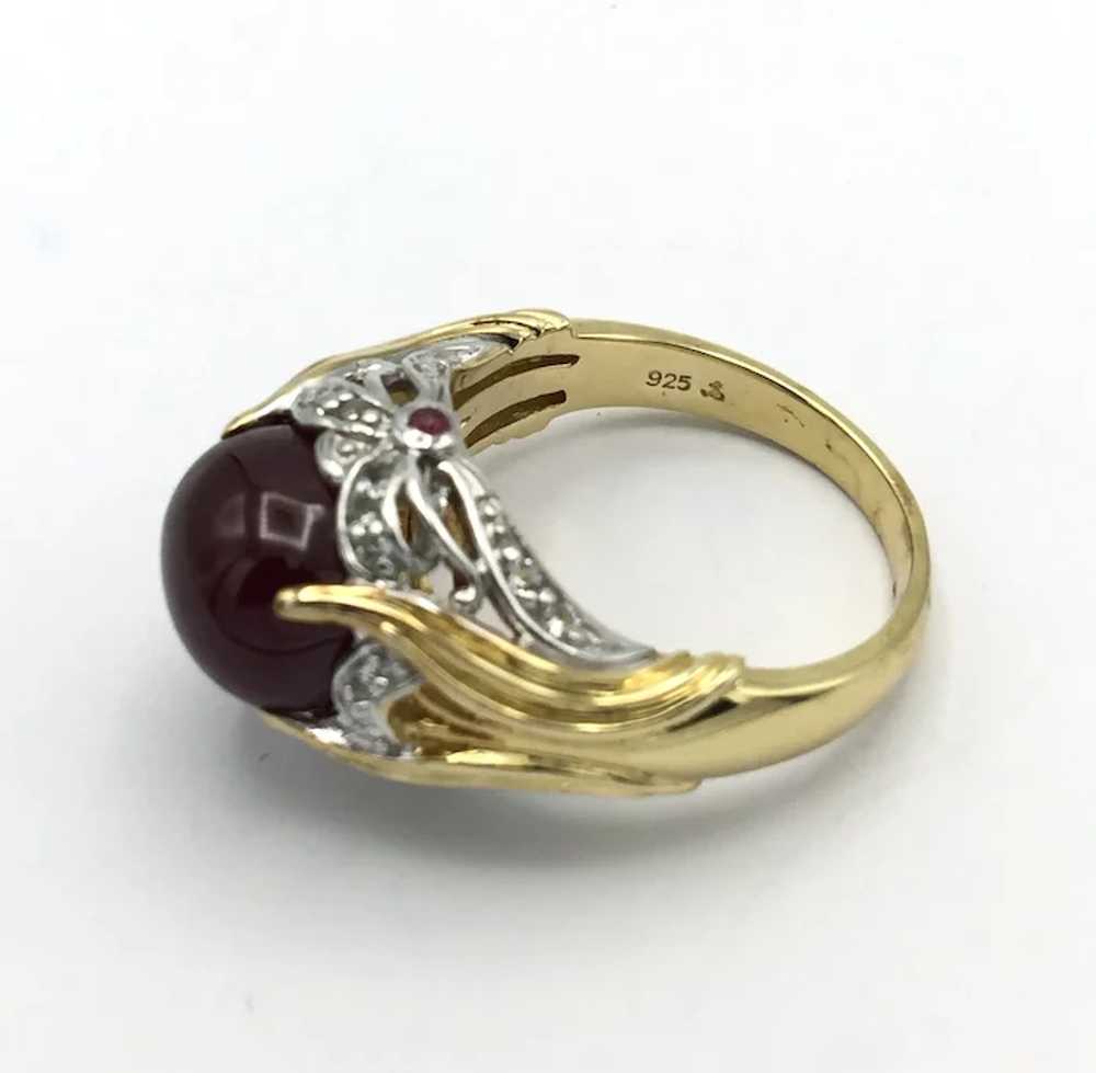 Cabochon Ruby Ring - Sterling Silver - image 7