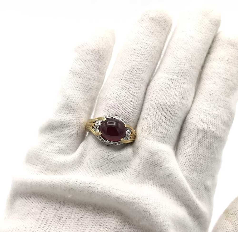 Cabochon Ruby Ring - Sterling Silver - image 8