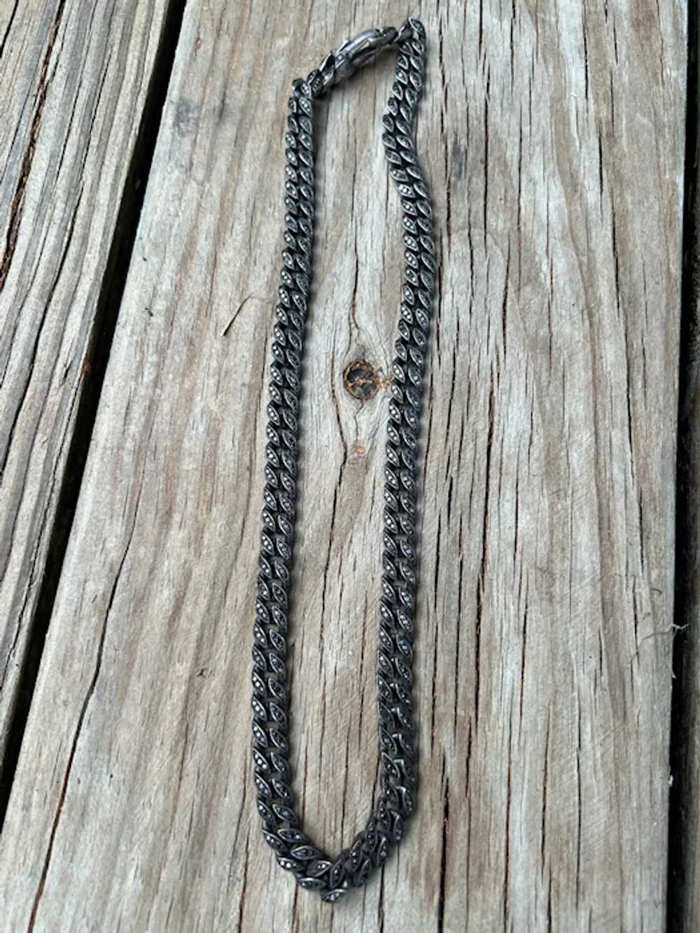 David Yurman Silver and Black Diamond Choker - image 4