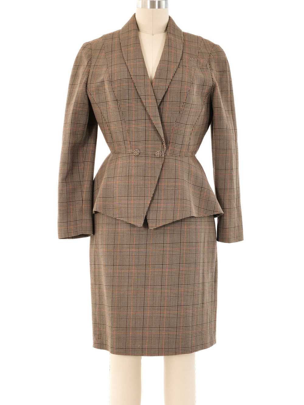 Thierry Mugler Glen Plaid Skirt Suit - image 1