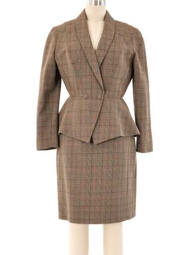 Thierry Mugler Glen Plaid Skirt Suit