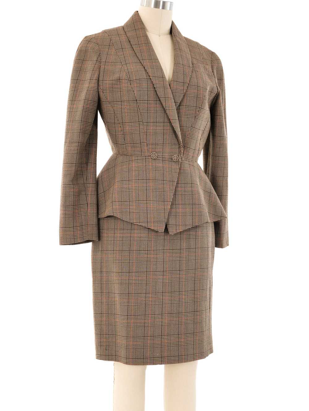 Thierry Mugler Glen Plaid Skirt Suit - image 3