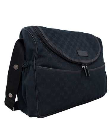 Gucci Black Monogram Canvas Diaper Bag