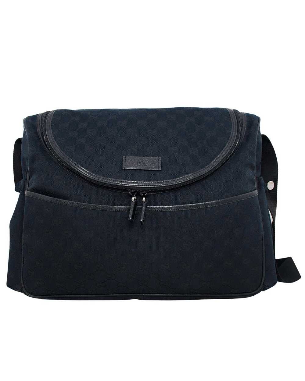 Gucci Black Monogram Canvas Diaper Bag - image 2