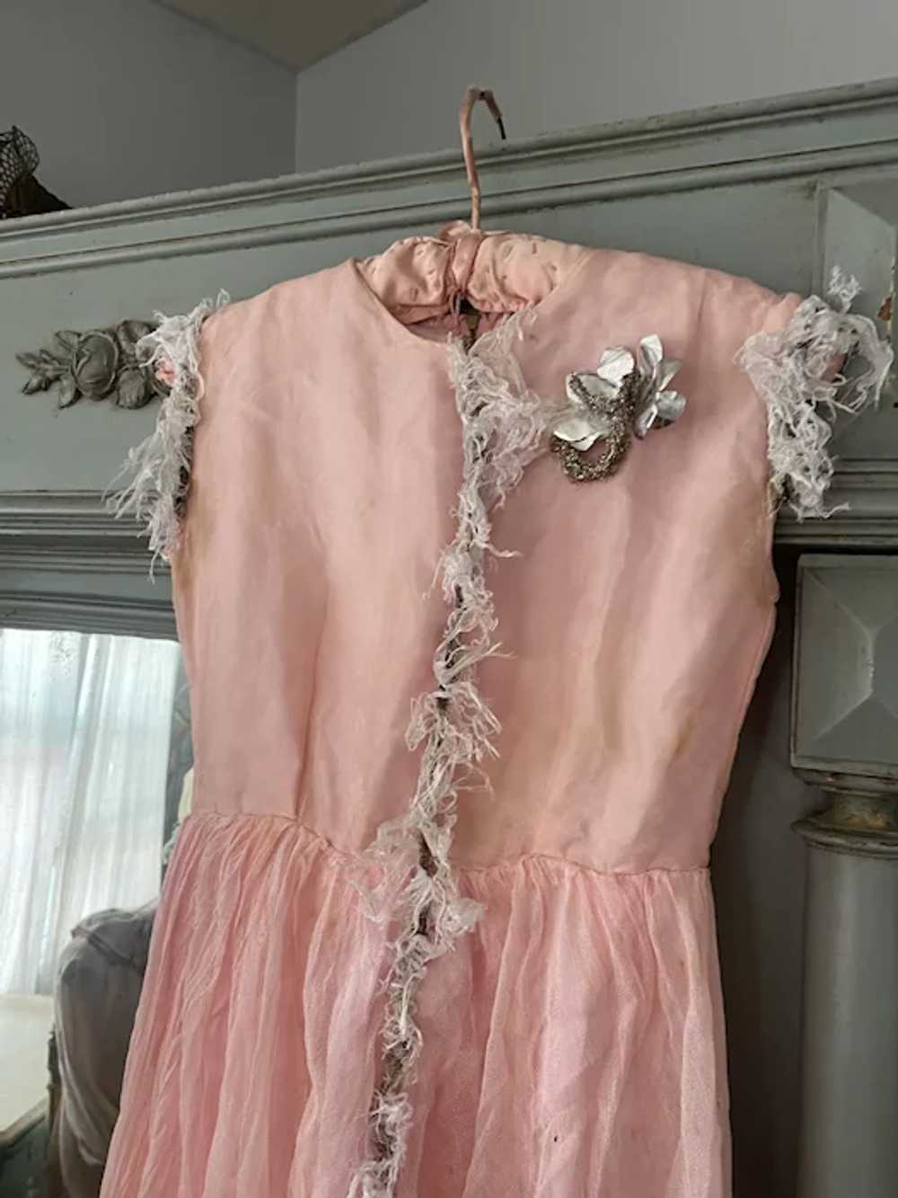 Antique Vintage Pink Tulle Lace Ballet Theater Co… - image 10