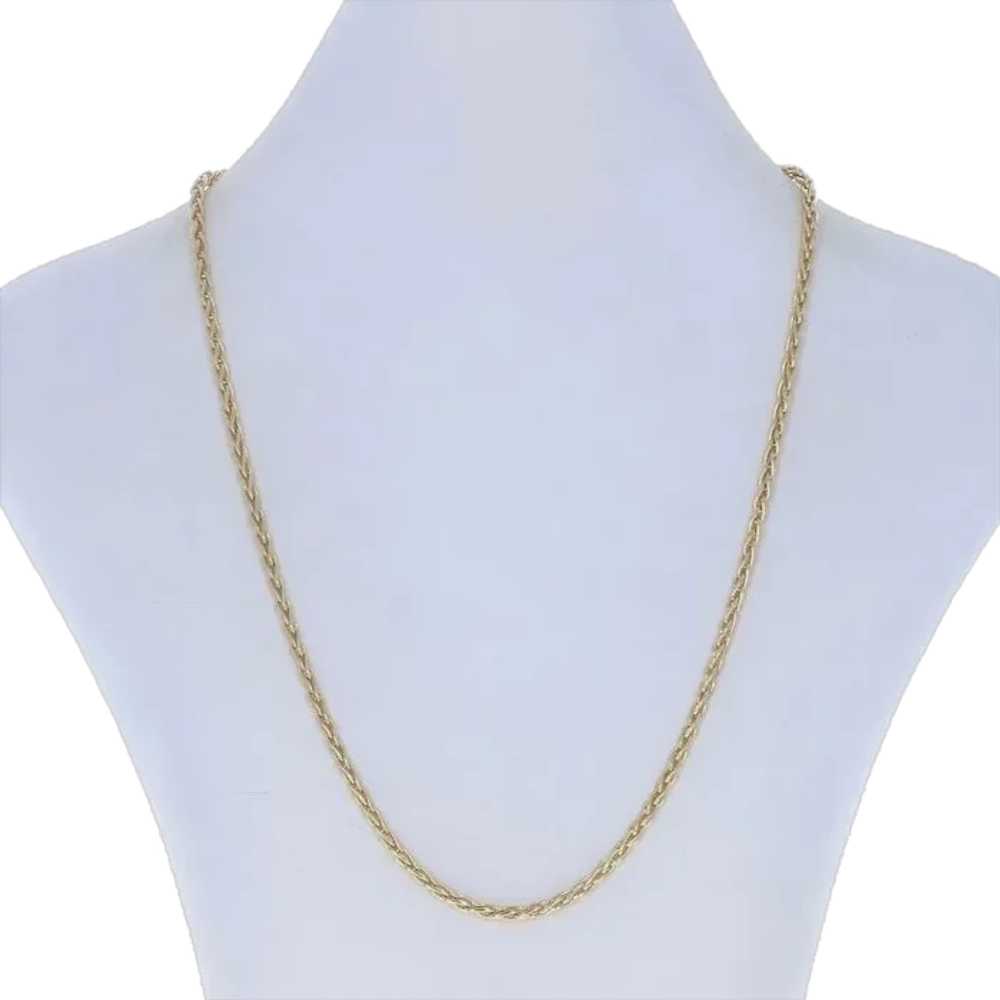 Yellow Gold Wheat Chain Necklace 18 3/4" - 14k - image 1