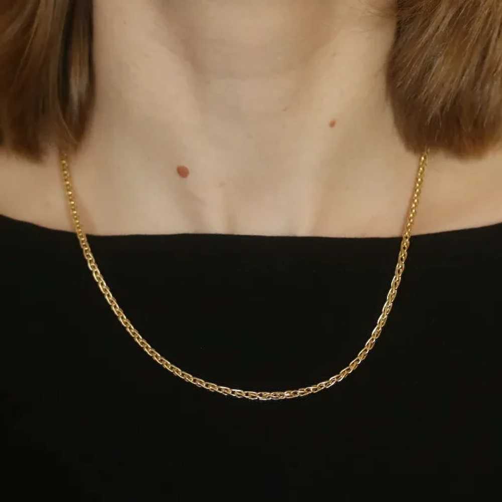 Yellow Gold Wheat Chain Necklace 18 3/4" - 14k - image 3