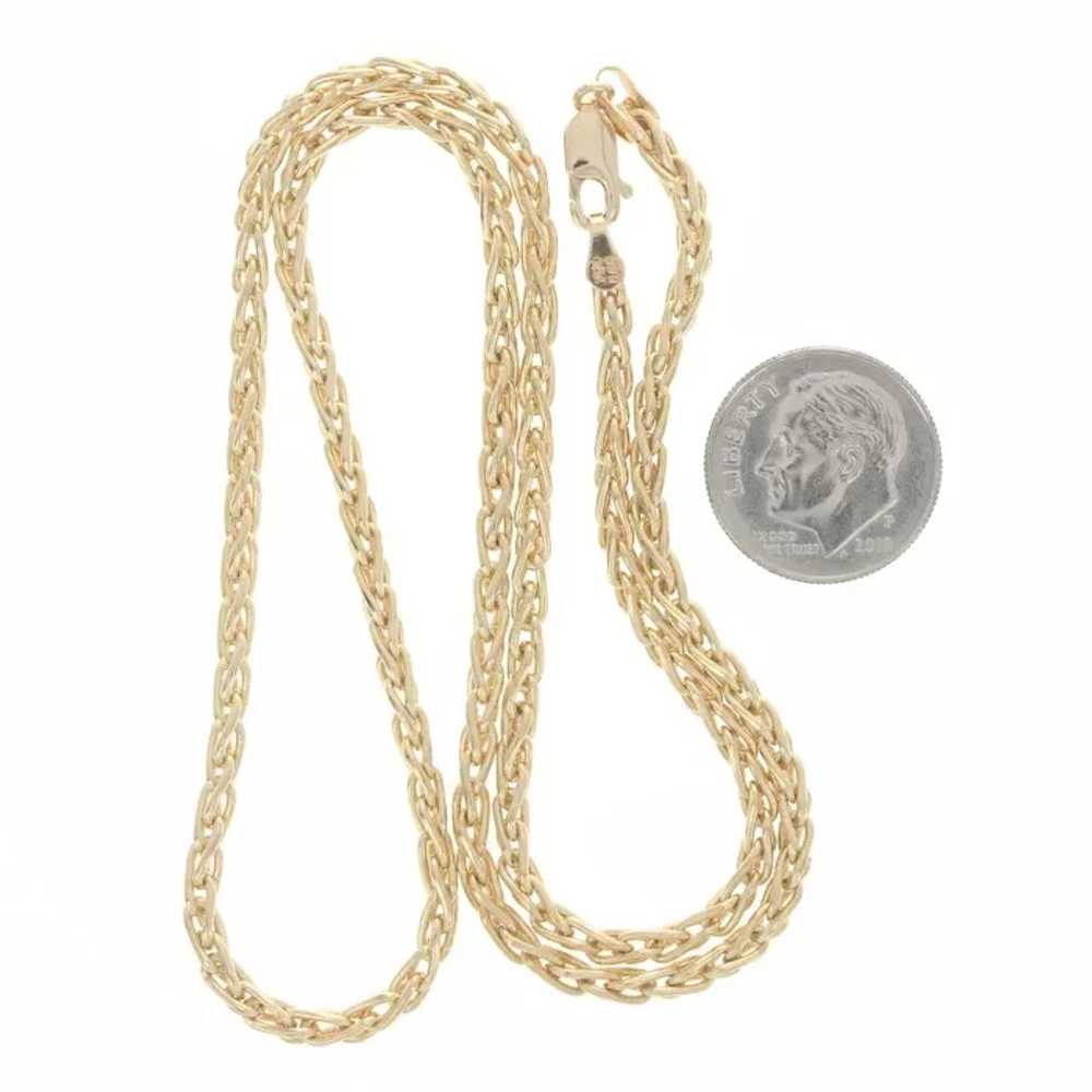 Yellow Gold Wheat Chain Necklace 18 3/4" - 14k - image 5