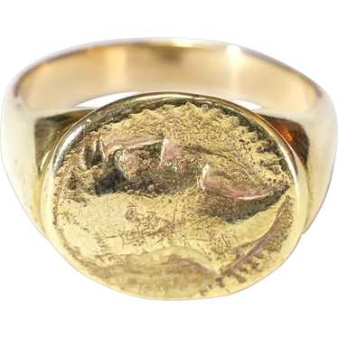 Antique cameo ring gold and bronze - image 1