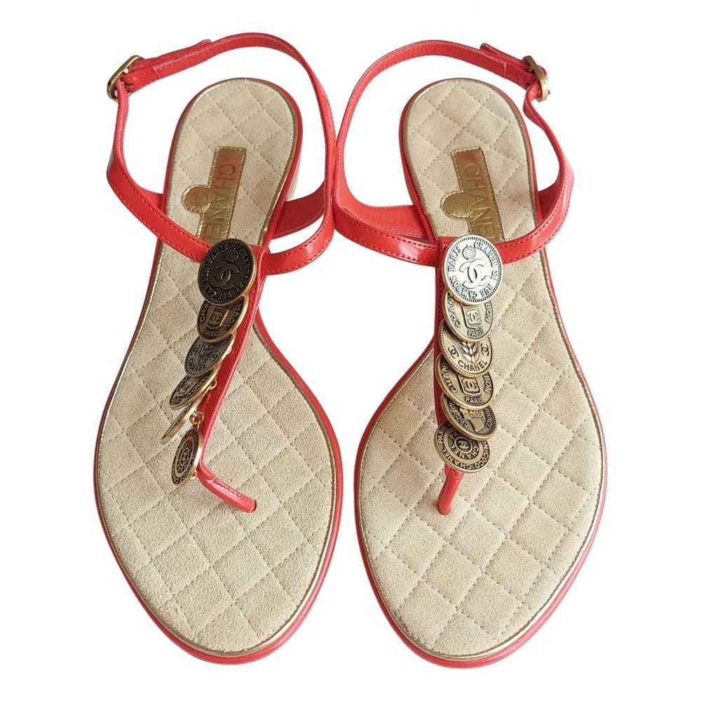 Chanel Leather flip flops - image 1