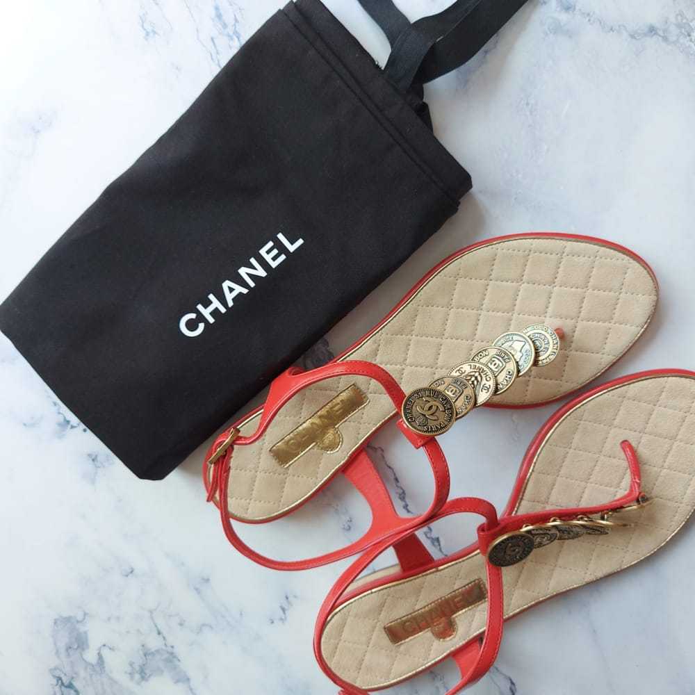 Chanel Leather flip flops - image 7